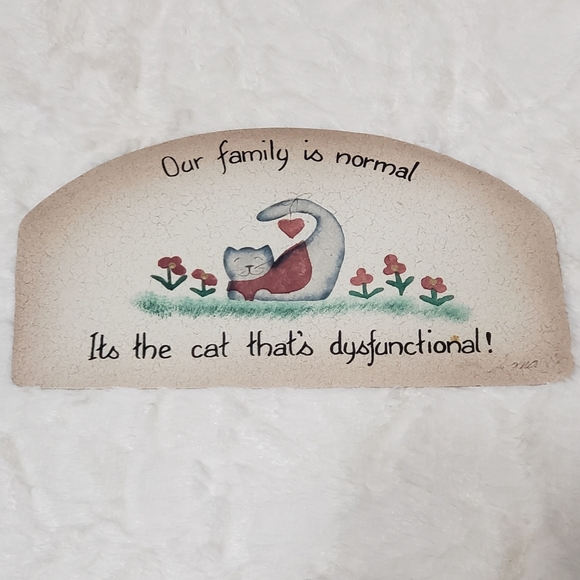 Vintage Kitty Theme Hand Painted Tin Home Decor - Picture 3 of 8